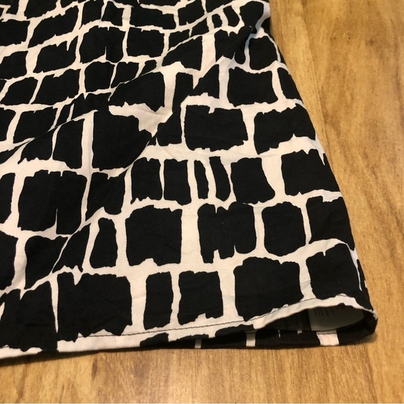 Boden Black White Brick Pattern Stretch Dress Women Size 4 Sleeveless 29” Long - Picture 2 of 10